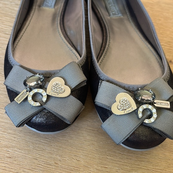 Coach Caper Soft Metallic Leather Ballet Flats size 9 - Picture 9 of 14